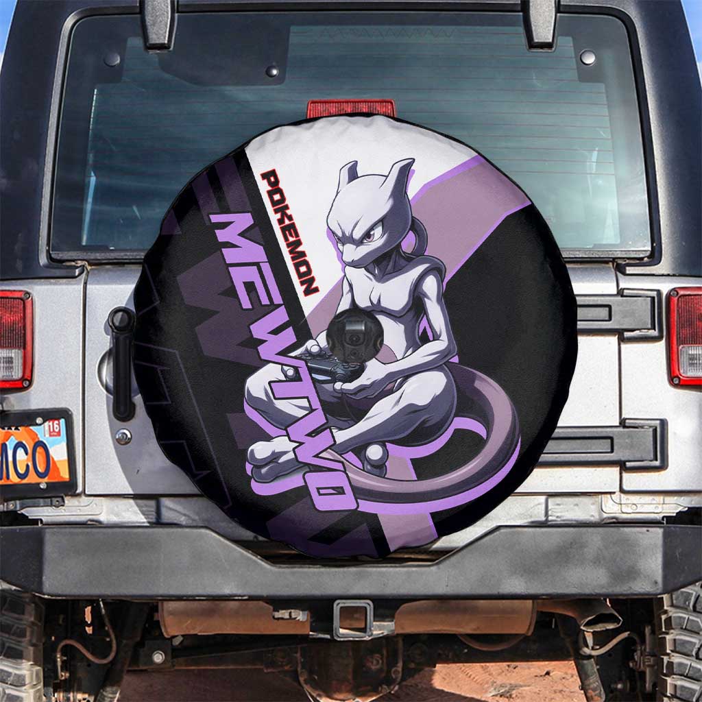 Mewtwo Poké Spare Tire Cover Shadowcore Anime Style