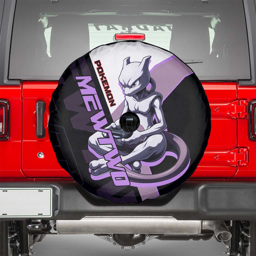 Mewtwo Poké Spare Tire Cover Shadowcore Anime Style