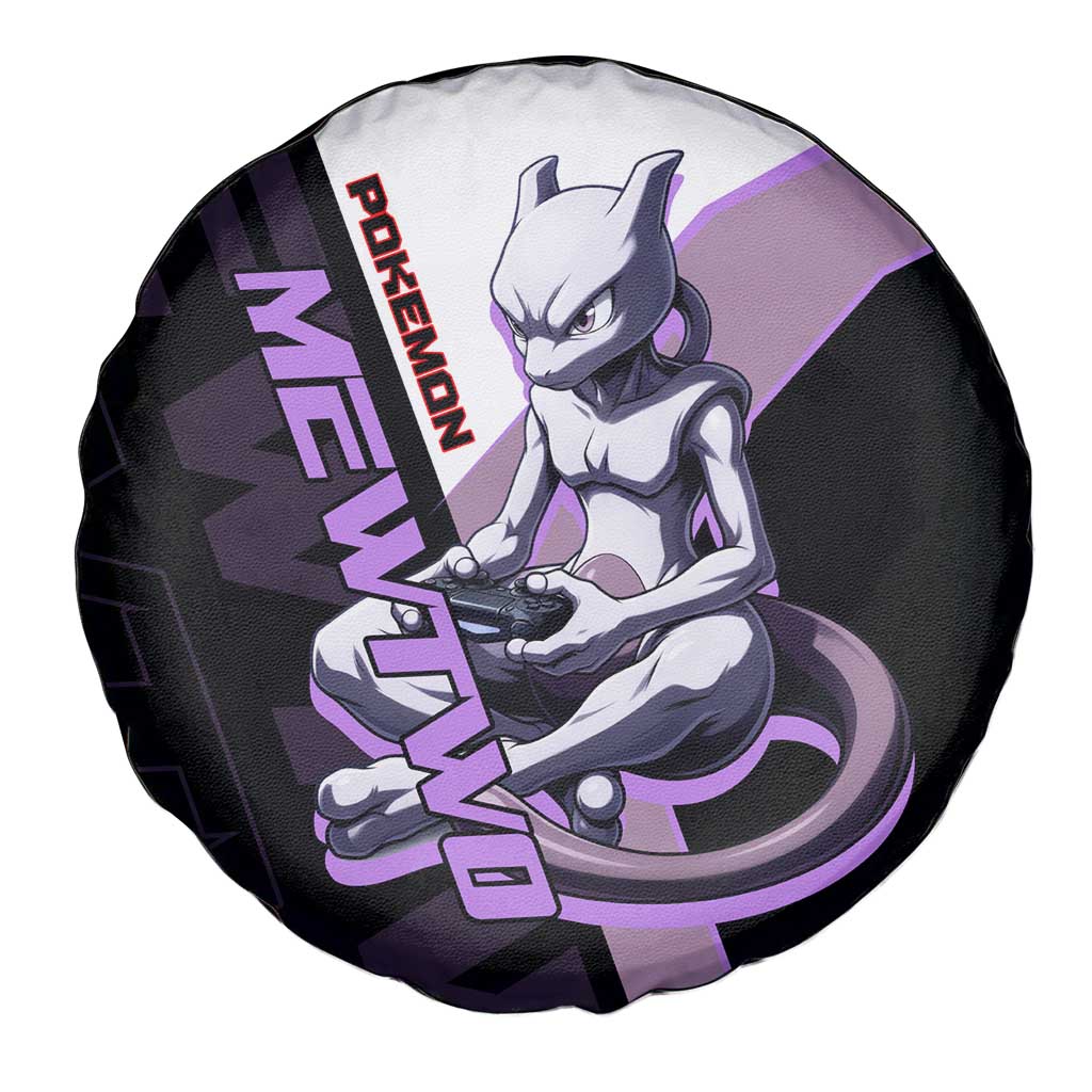 Mewtwo Poké Spare Tire Cover Shadowcore Anime Style
