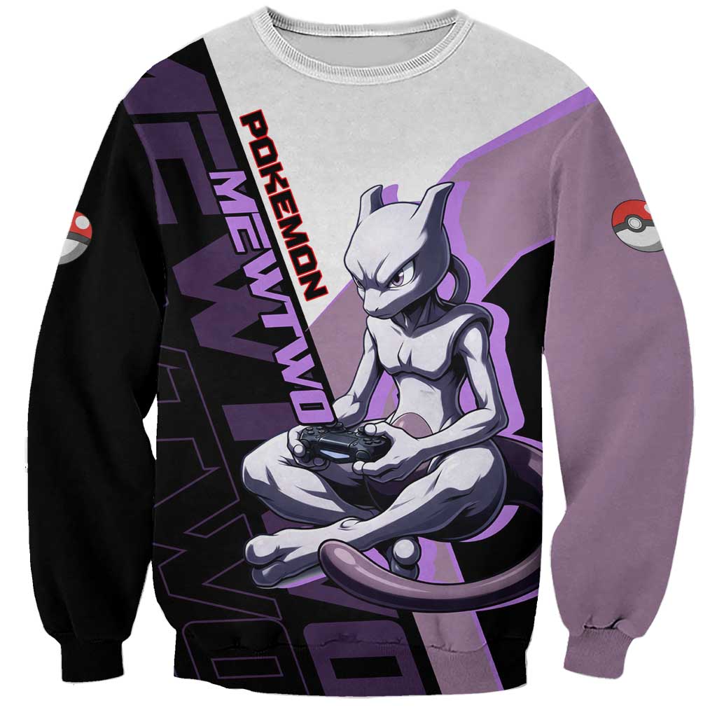 Mewtwo Poké Sweatshirt Shadowcore Anime Style