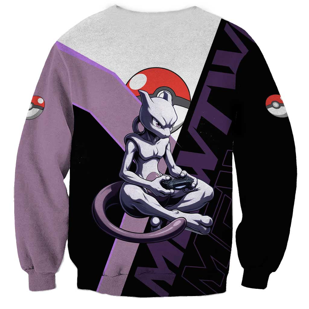 Mewtwo Poké Sweatshirt Shadowcore Anime Style
