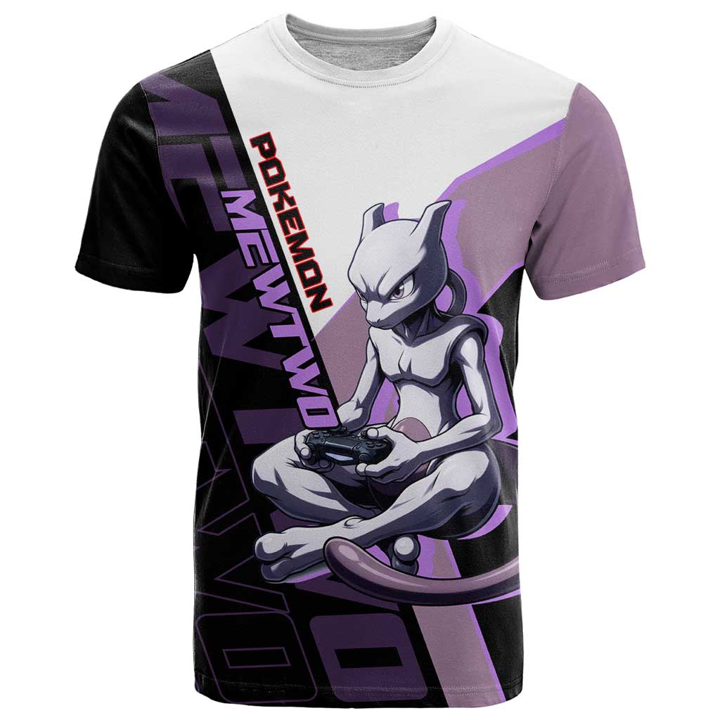 Mewtwo Poké T Shirt Shadowcore Anime Style