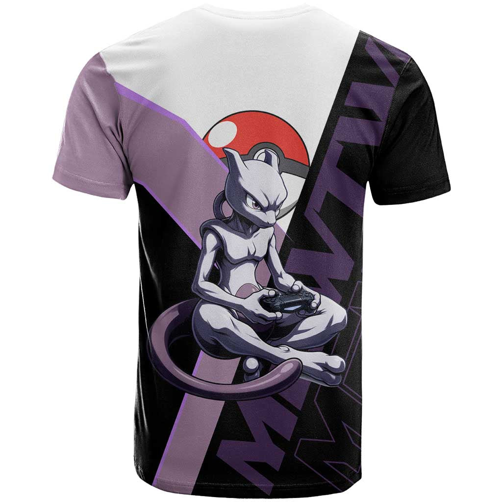Mewtwo Poké T Shirt Shadowcore Anime Style