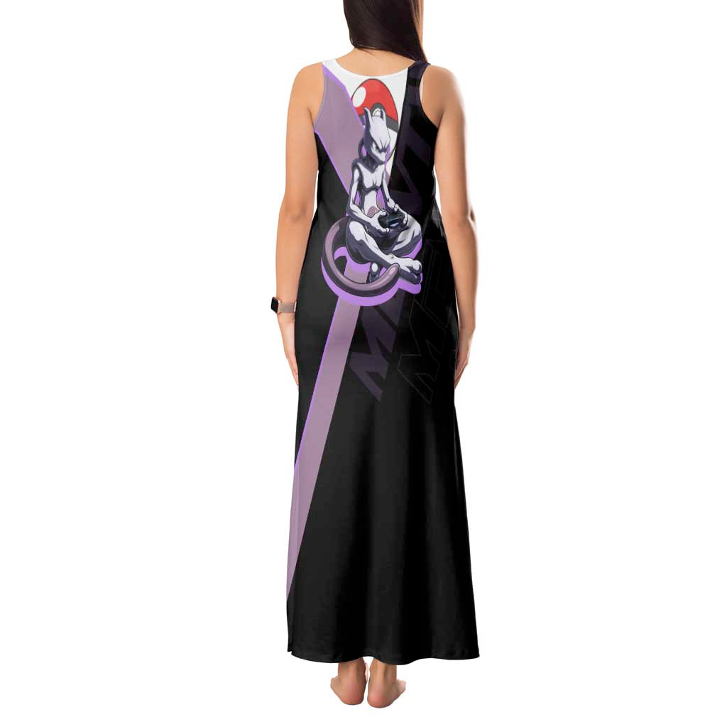 Mewtwo Poké Tank Maxi Dress Shadowcore Anime Style
