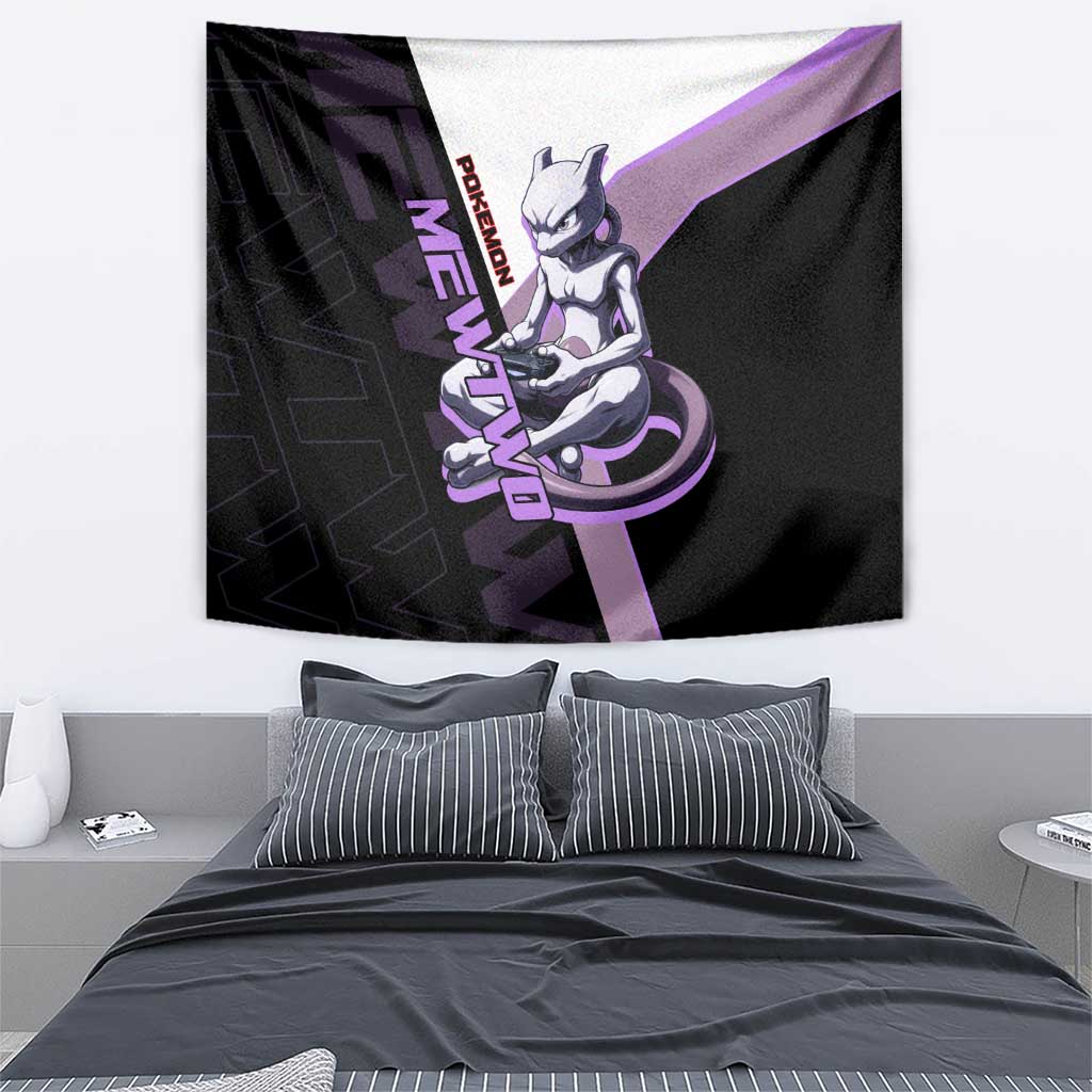 Mewtwo Poké Tapestry Shadowcore Anime Style
