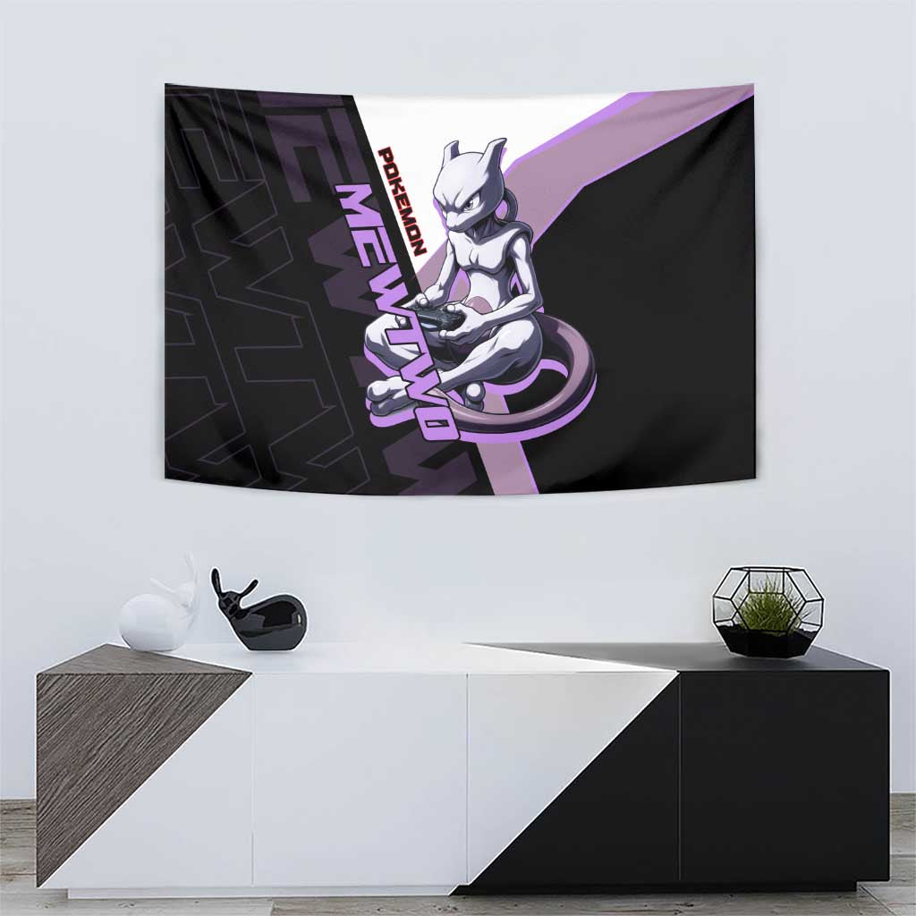Mewtwo Poké Tapestry Shadowcore Anime Style