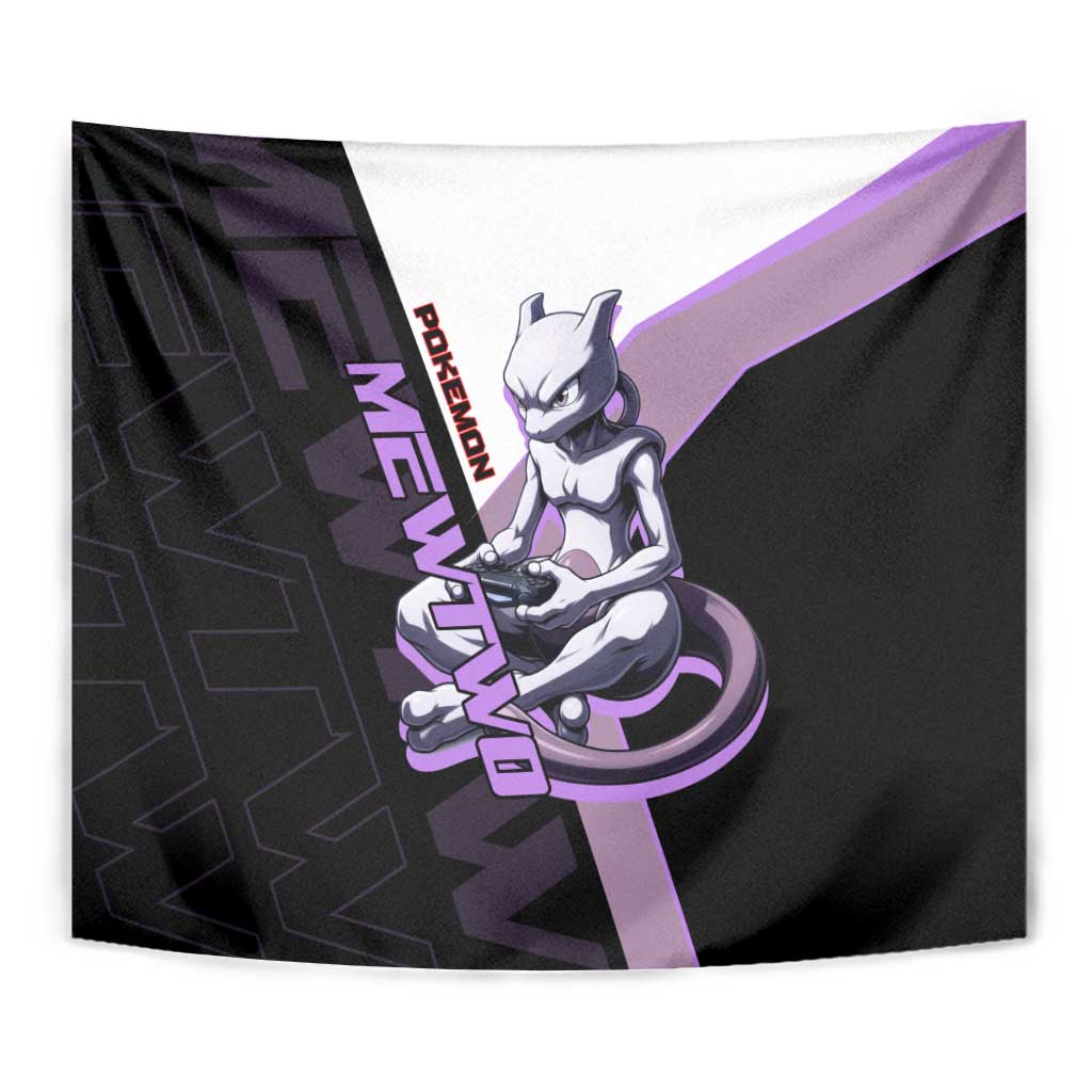 Mewtwo Poké Tapestry Shadowcore Anime Style