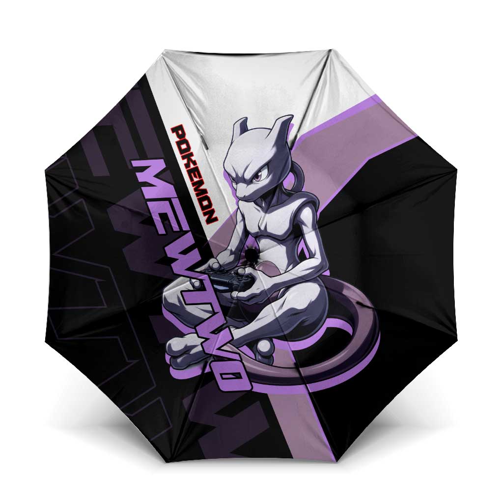 Mewtwo Poké Umbrella Shadowcore Anime Style