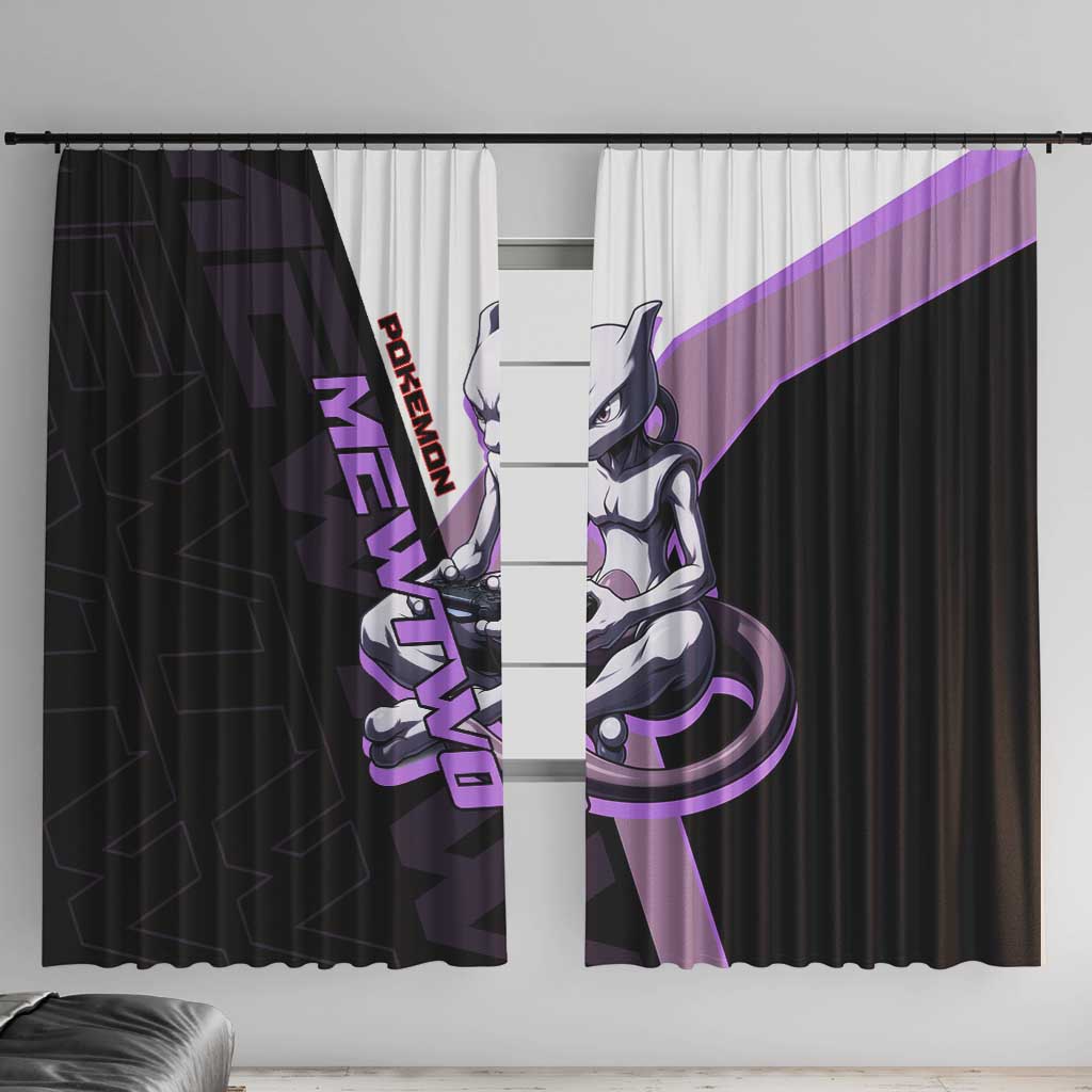 Mewtwo Poké Window Curtain Shadowcore Anime Style