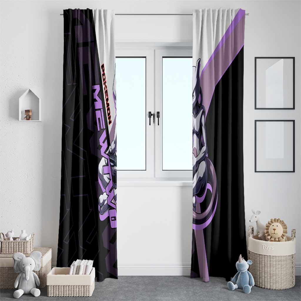 Mewtwo Poké Window Curtain Shadowcore Anime Style