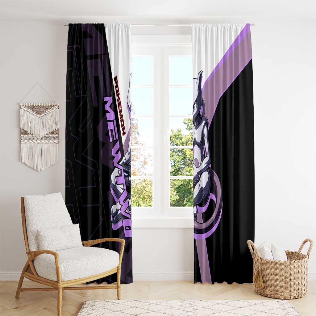 Mewtwo Poké Window Curtain Shadowcore Anime Style