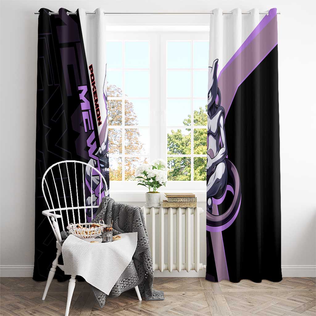Mewtwo Poké Window Curtain Shadowcore Anime Style