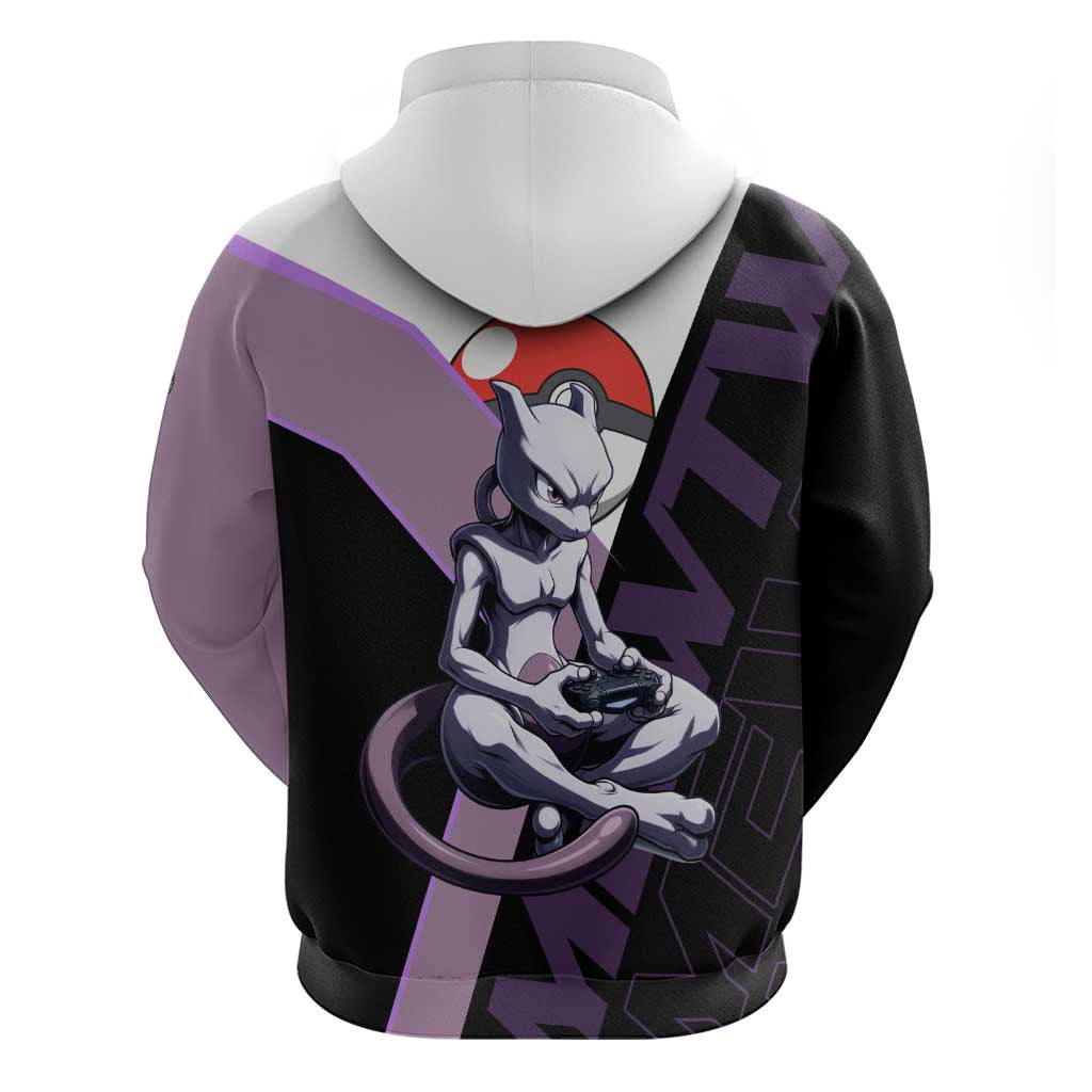 Mewtwo Poké Zip Hoodie Shadowcore Anime Style
