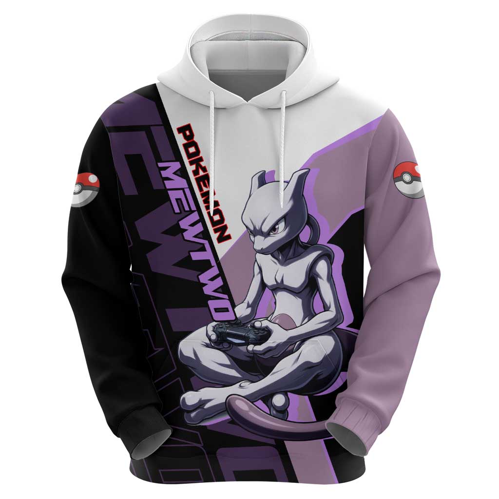 Mewtwo Poké Zip Hoodie Shadowcore Anime Style