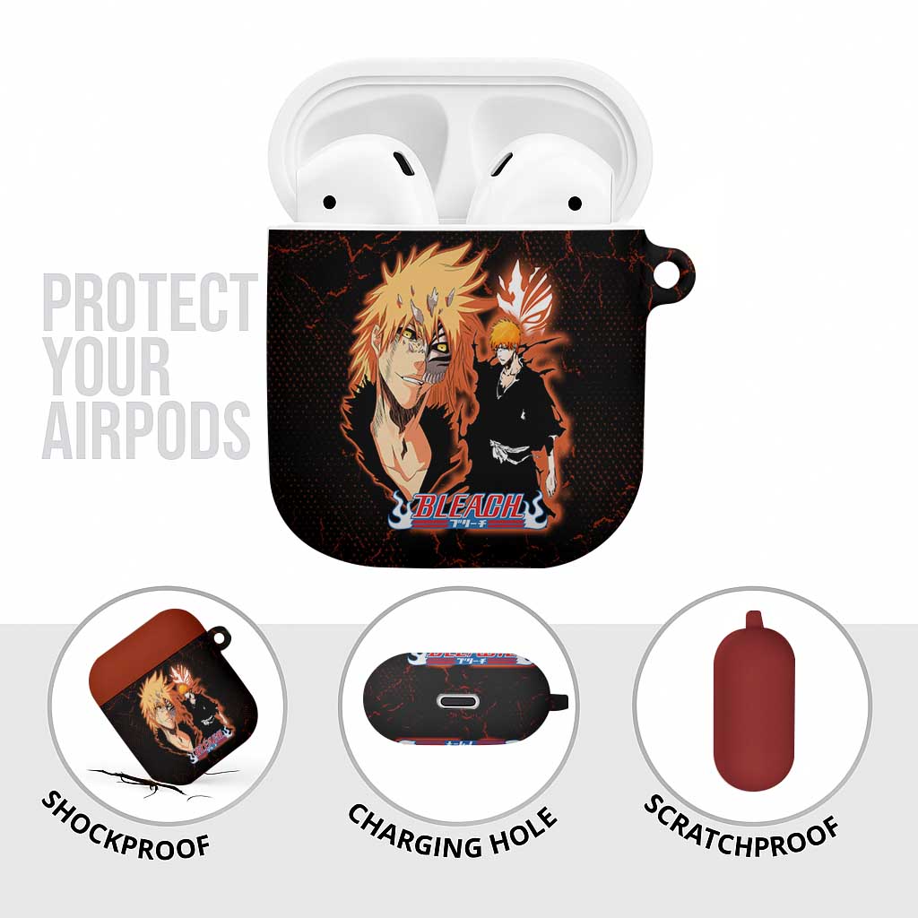 Ichigo Kurosaki Bleach AirPods Case Fiery Anime Grunge Aesthetic