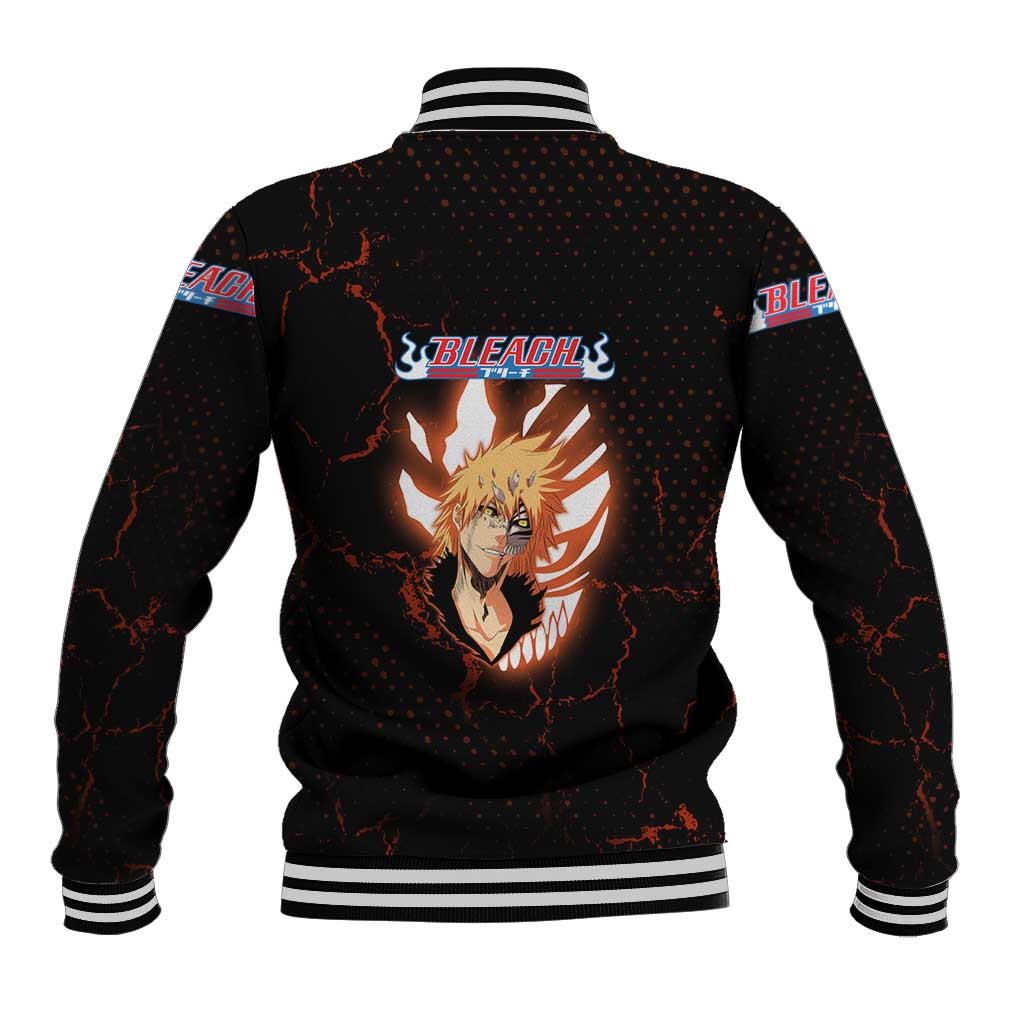 Ichigo Kurosaki Bleach Baseball Jacket Fiery Anime Grunge Aesthetic