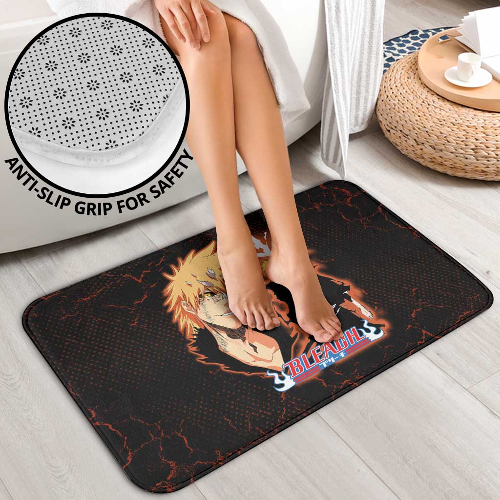 Ichigo Kurosaki Bleach Bathroom Set Fiery Anime Grunge Aesthetic