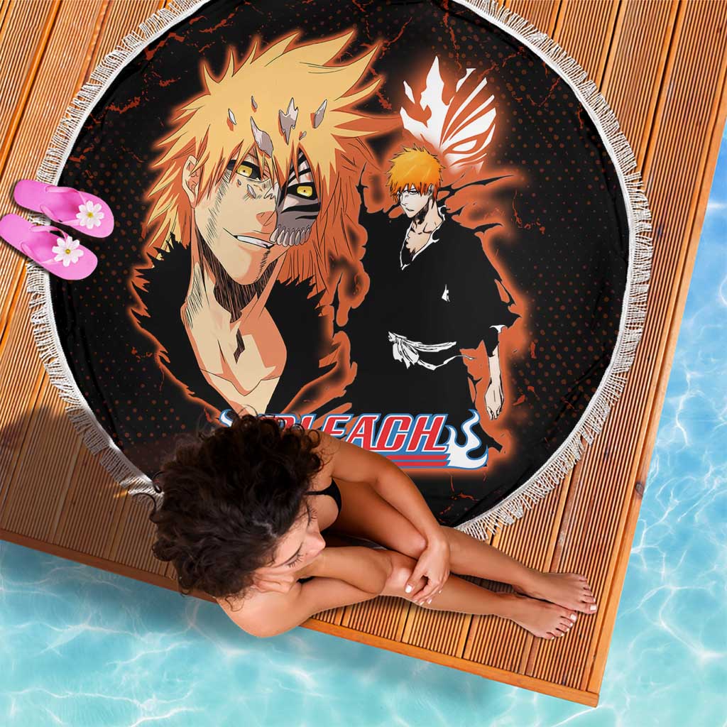 Ichigo Kurosaki Bleach Beach Blanket Fiery Anime Grunge Aesthetic