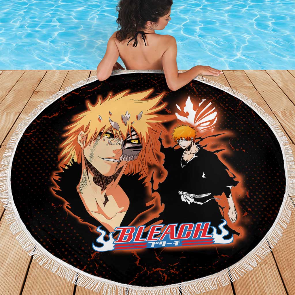 Ichigo Kurosaki Bleach Beach Blanket Fiery Anime Grunge Aesthetic