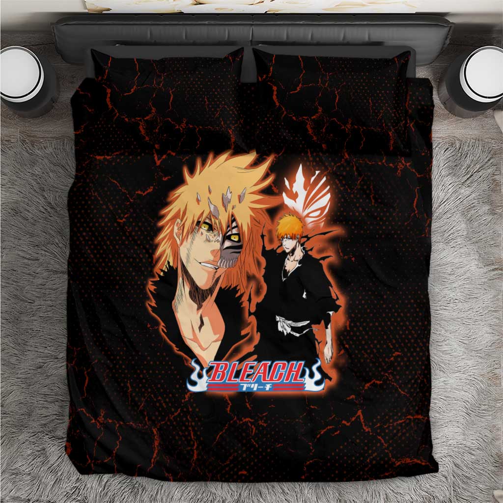 Ichigo Kurosaki Bleach Bedding Set Fiery Anime Grunge Aesthetic