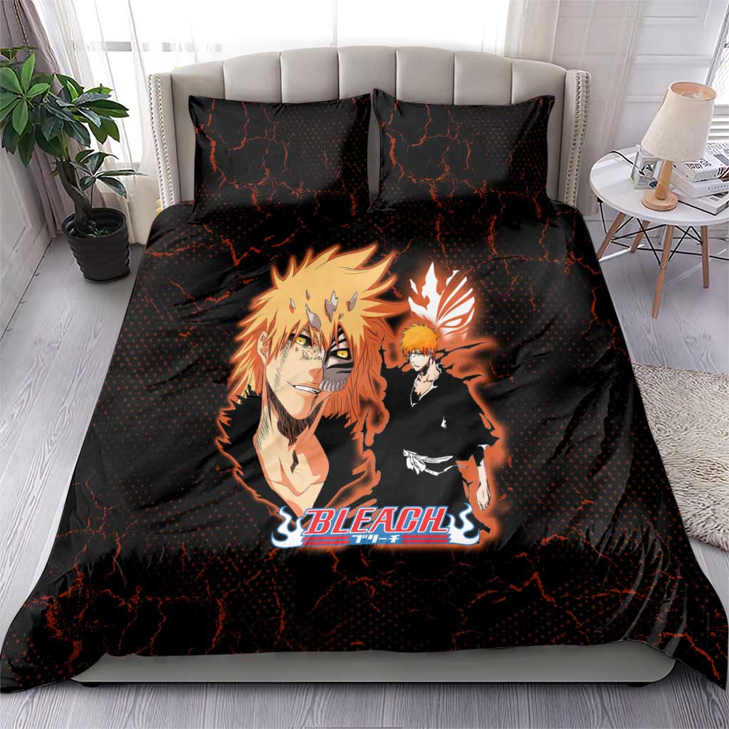 Ichigo Kurosaki Bleach Bedding Set Fiery Anime Grunge Aesthetic