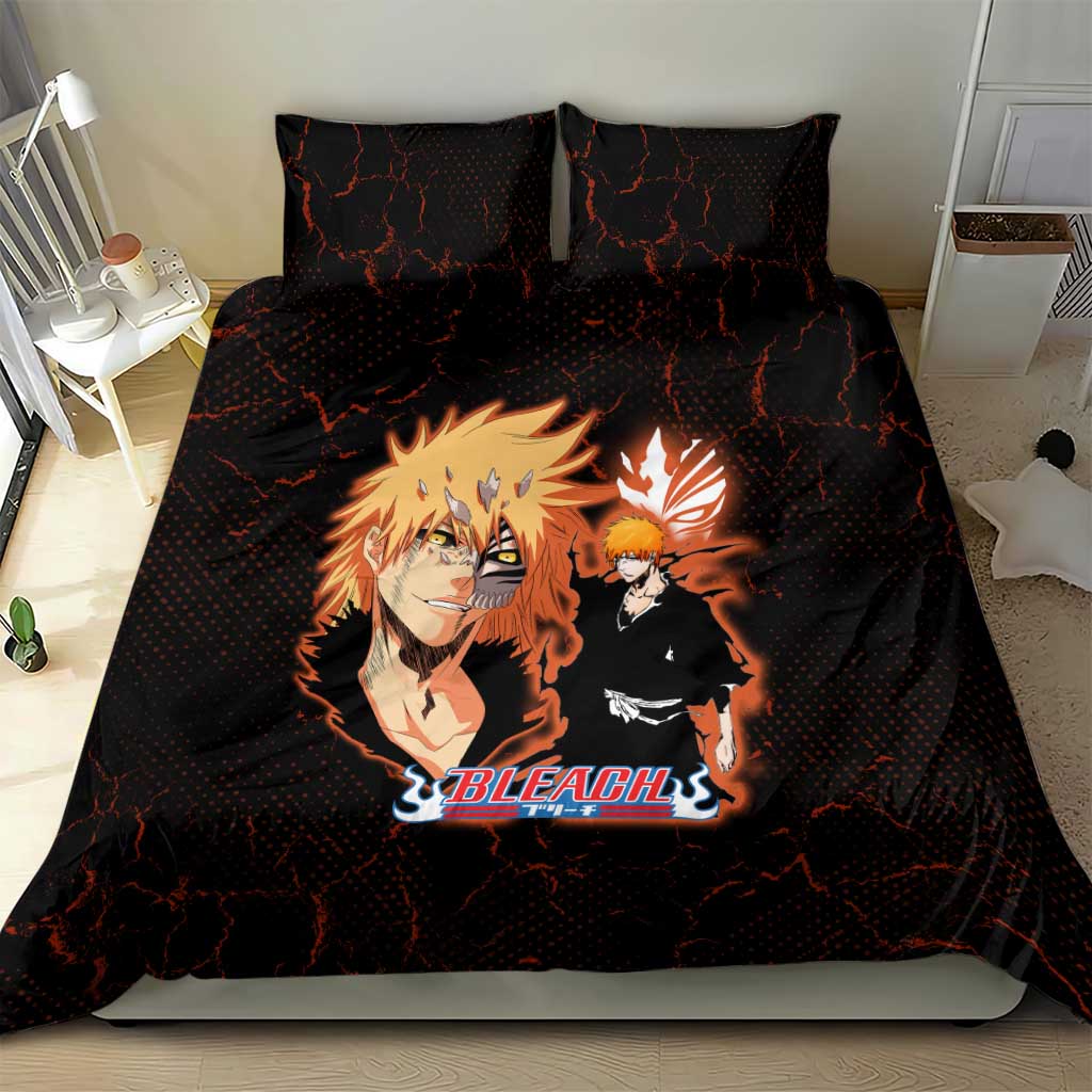 Ichigo Kurosaki Bleach Bedding Set Fiery Anime Grunge Aesthetic