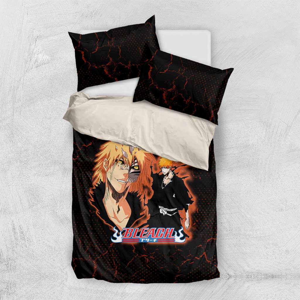 Ichigo Kurosaki Bleach Bedding Set Fiery Anime Grunge Aesthetic