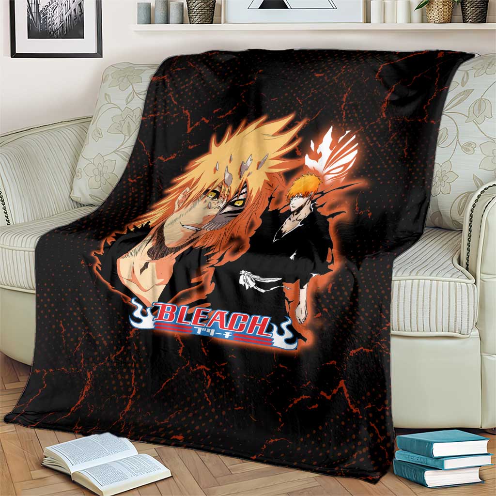 Ichigo Kurosaki Bleach Blanket Fiery Anime Grunge Aesthetic