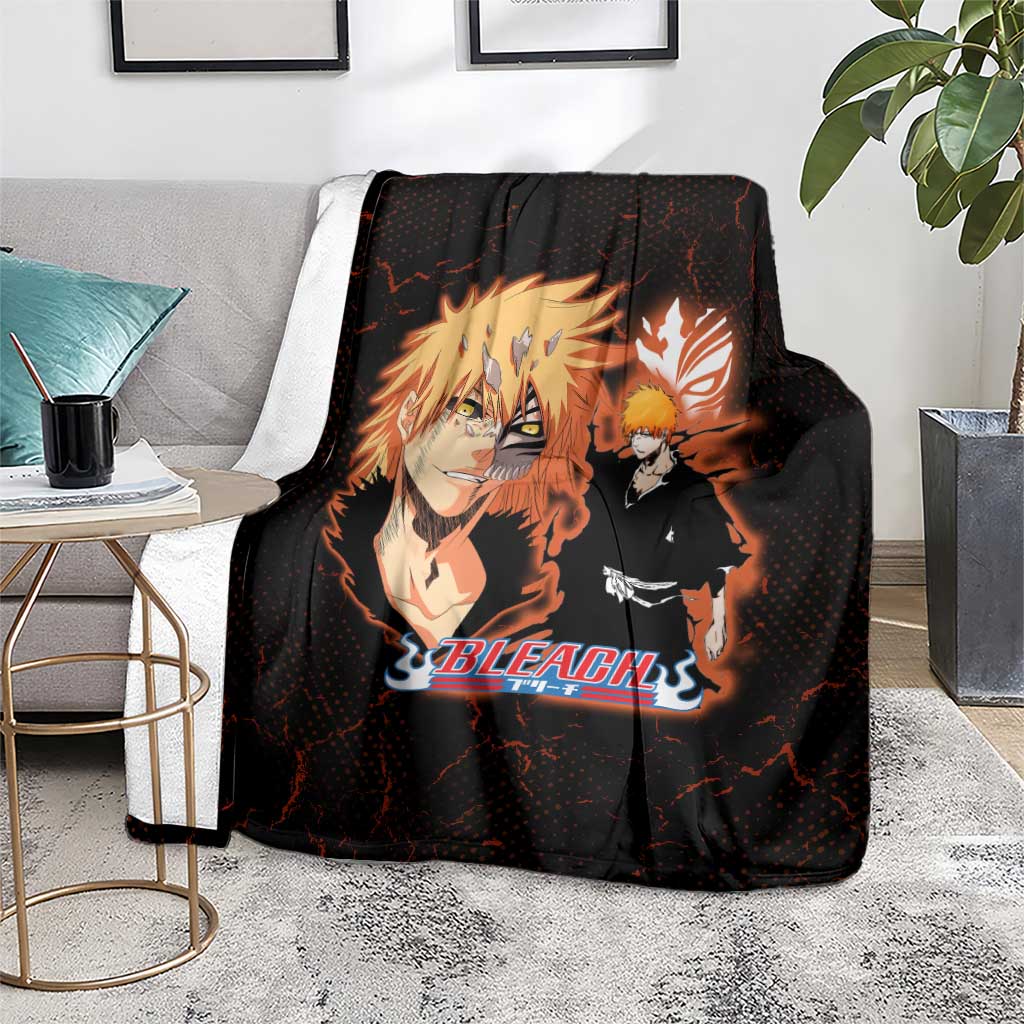 Ichigo Kurosaki Bleach Blanket Fiery Anime Grunge Aesthetic