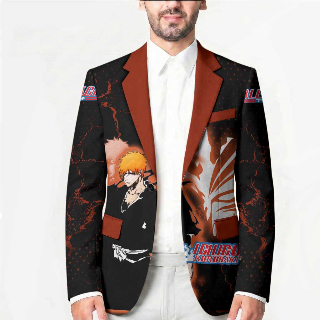 Ichigo Kurosaki Bleach Blazer Fiery Anime Grunge Aesthetic