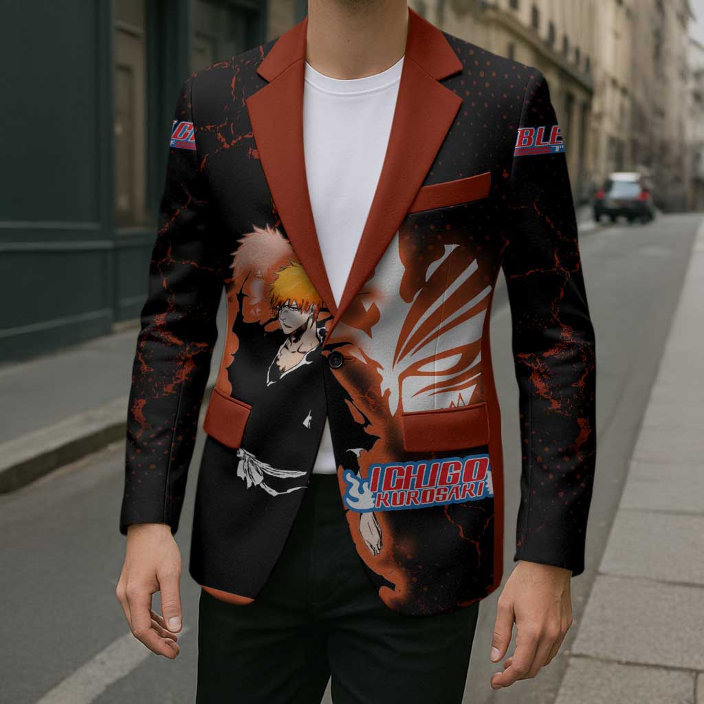 Ichigo Kurosaki Bleach Blazer Fiery Anime Grunge Aesthetic