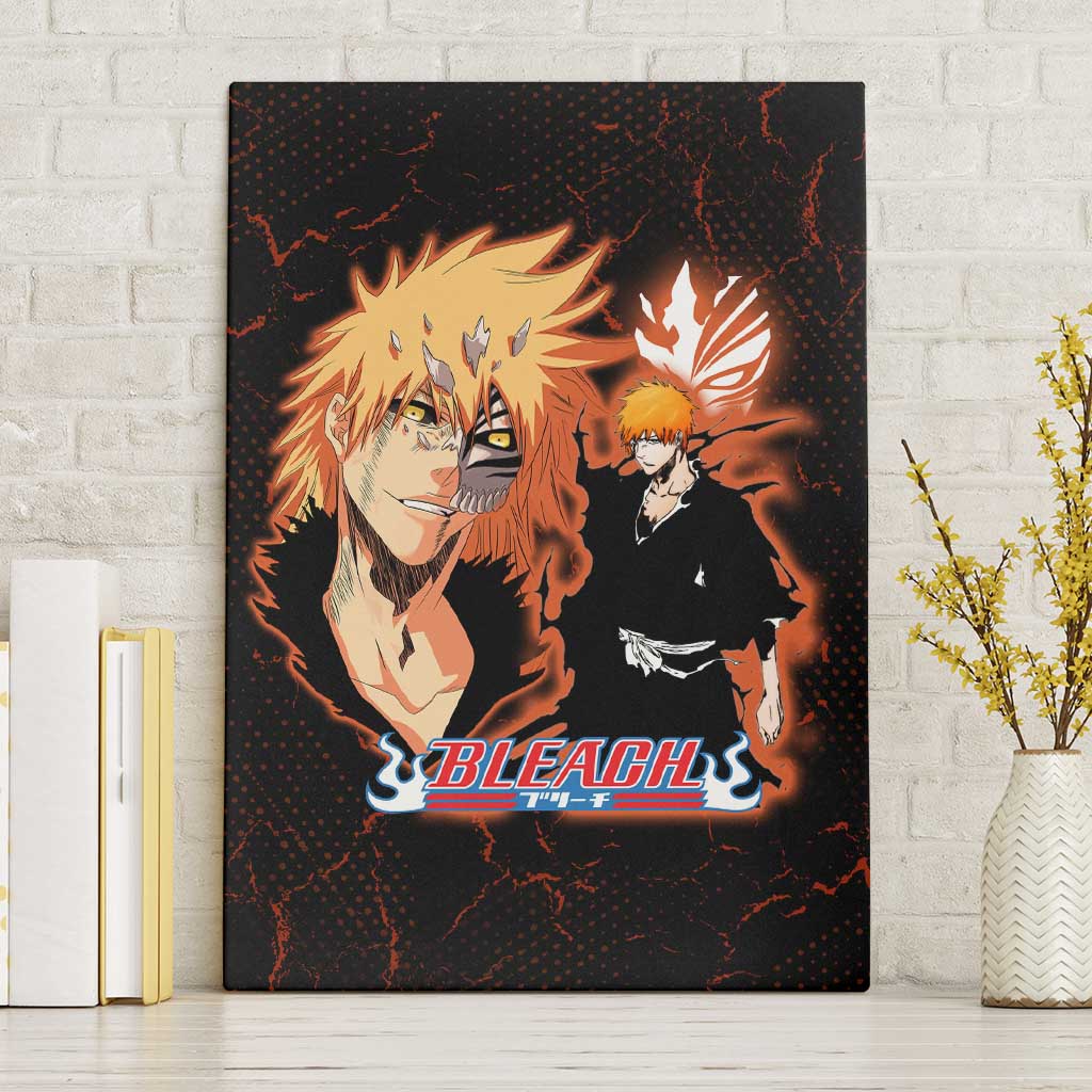 Ichigo Kurosaki Bleach Canvas Wall Art Fiery Anime Grunge Aesthetic
