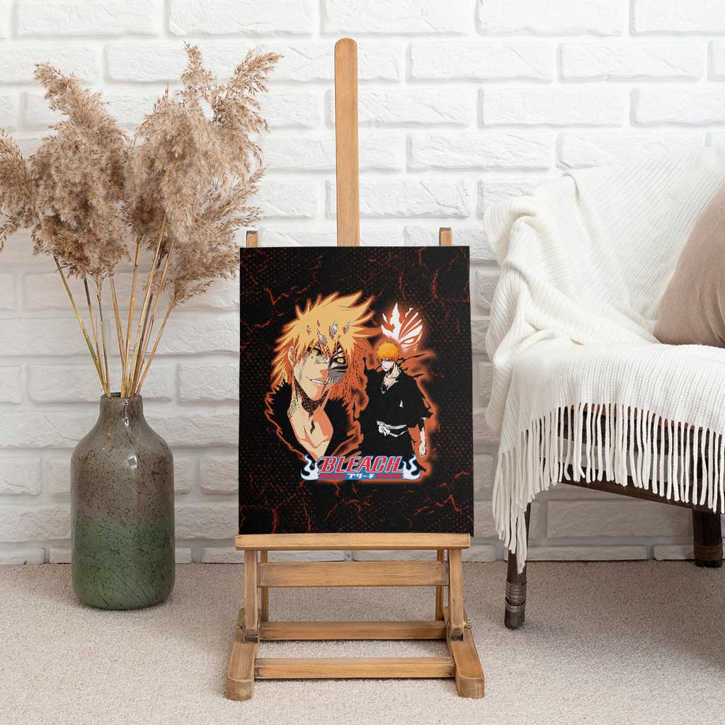 Ichigo Kurosaki Bleach Canvas Wall Art Fiery Anime Grunge Aesthetic