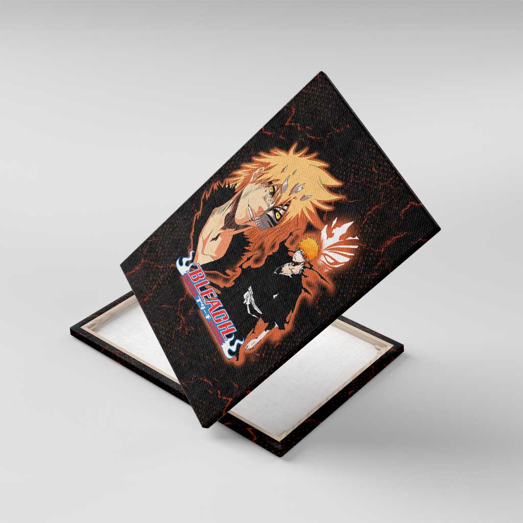 Ichigo Kurosaki Bleach Canvas Wall Art Fiery Anime Grunge Aesthetic