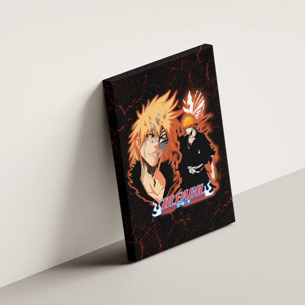 Ichigo Kurosaki Bleach Canvas Wall Art Fiery Anime Grunge Aesthetic