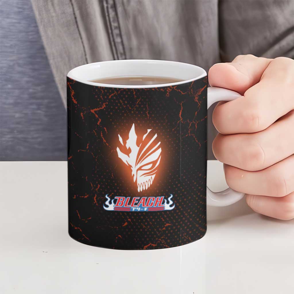 Ichigo Kurosaki Bleach Ceramic Mug Fiery Anime Grunge Aesthetic