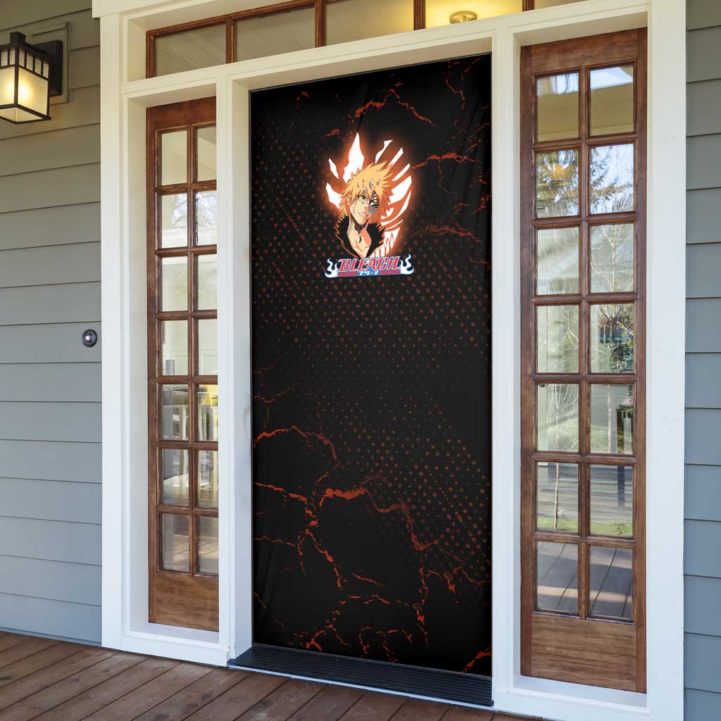 Ichigo Kurosaki Bleach Door Cover Fiery Anime Grunge Aesthetic