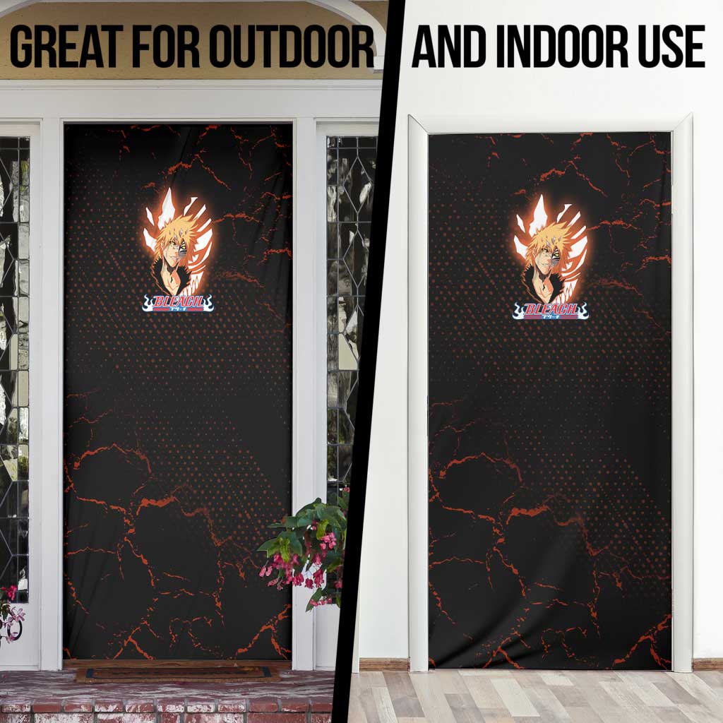 Ichigo Kurosaki Bleach Door Cover Fiery Anime Grunge Aesthetic