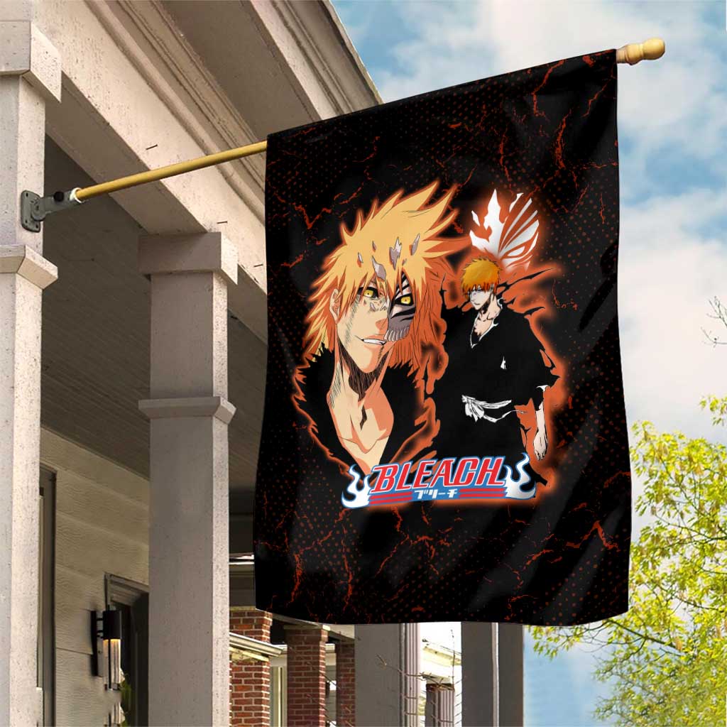 Ichigo Kurosaki Bleach Garden Flag Fiery Anime Grunge Aesthetic