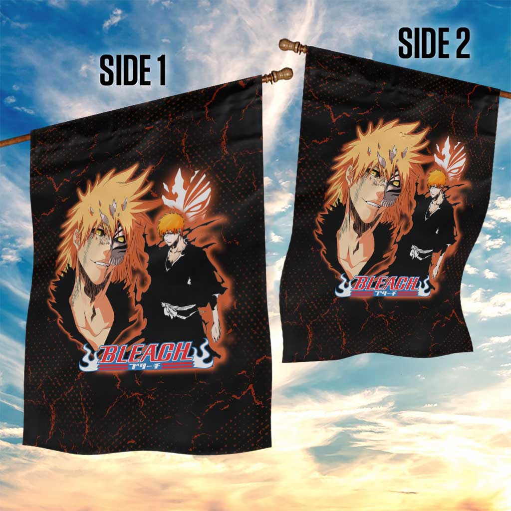 Ichigo Kurosaki Bleach Garden Flag Fiery Anime Grunge Aesthetic