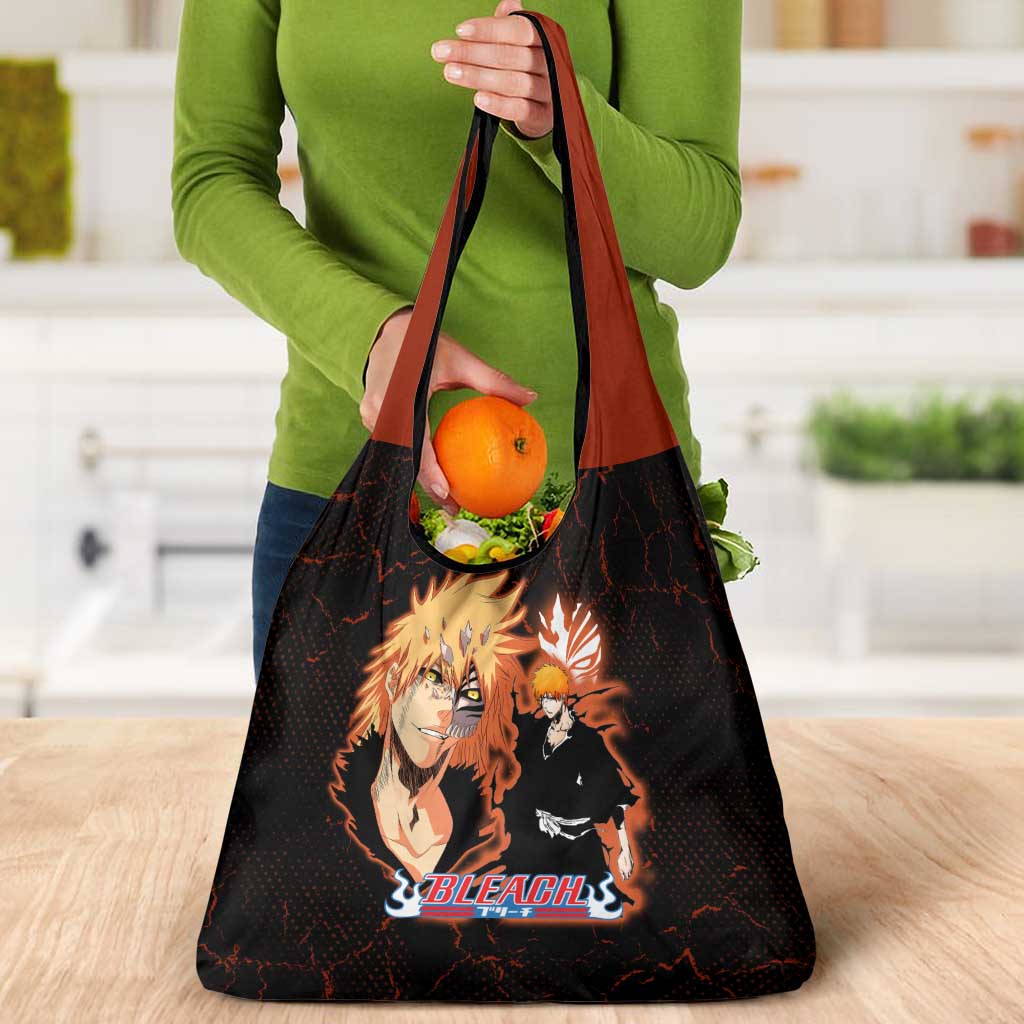 Ichigo Kurosaki Bleach Grocery Bag Fiery Anime Grunge Aesthetic