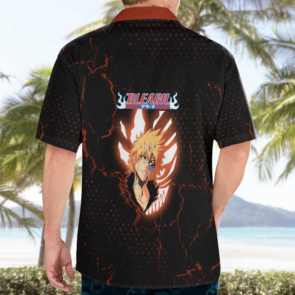 Ichigo Kurosaki Bleach Hawaiian Shirt Fiery Anime Grunge Aesthetic
