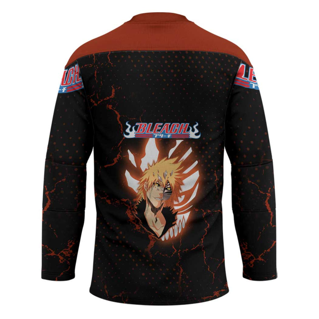 Ichigo Kurosaki Bleach Hockey Jersey Fiery Anime Grunge Aesthetic