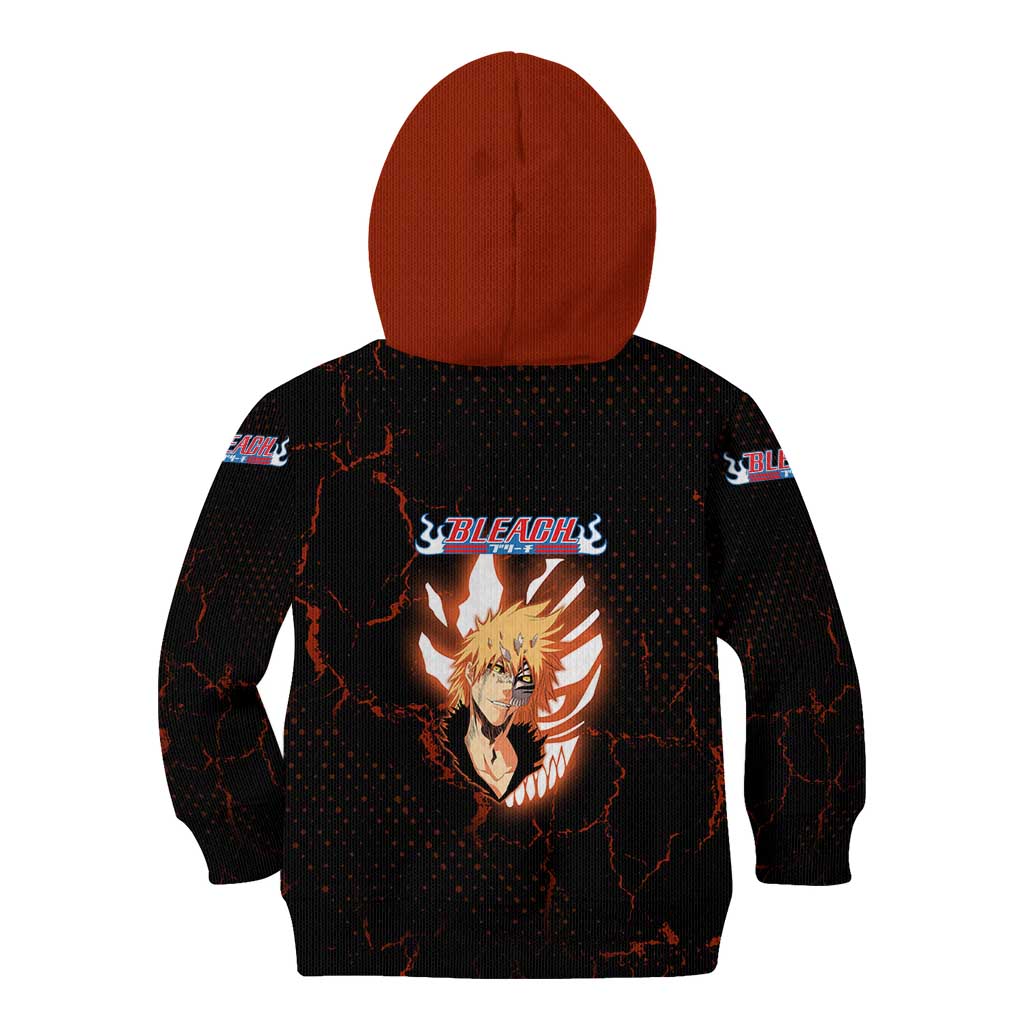 Ichigo Kurosaki Bleach Kid Hoodie Fiery Anime Grunge Aesthetic