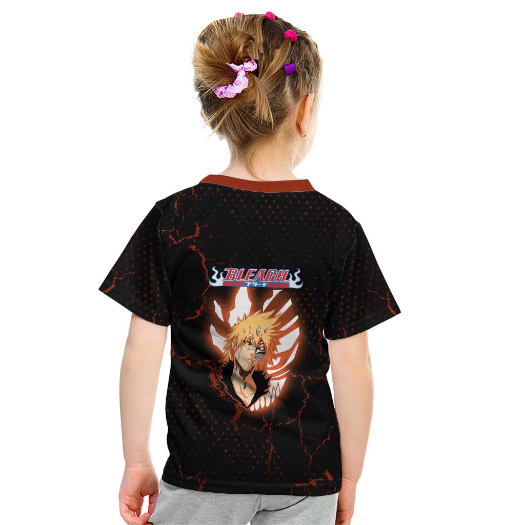 Ichigo Kurosaki Bleach Kid T Shirt Fiery Anime Grunge Aesthetic