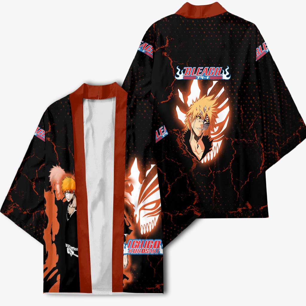 Ichigo Kurosaki Bleach Kimono Fiery Anime Grunge Aesthetic