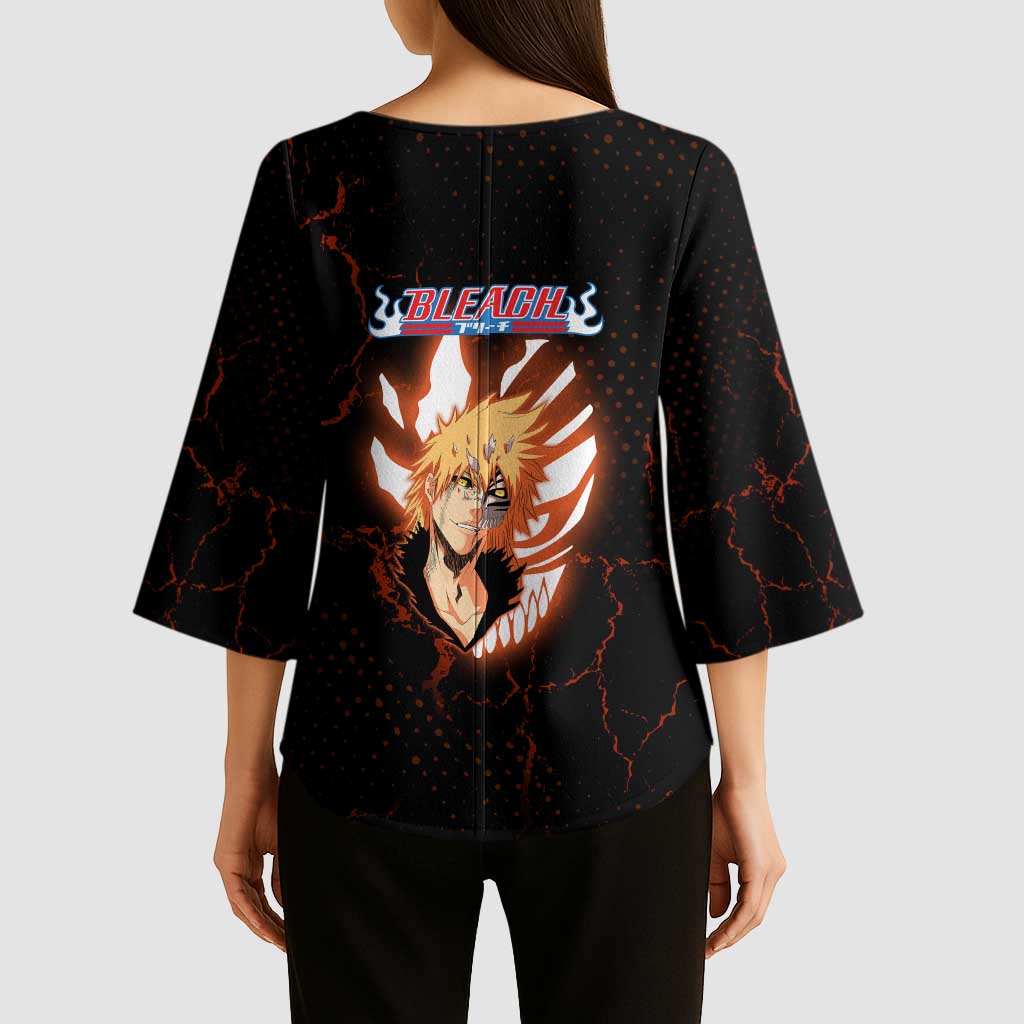 Ichigo Kurosaki Bleach Kimono Sleeve Blouse Fiery Anime Grunge Aesthetic