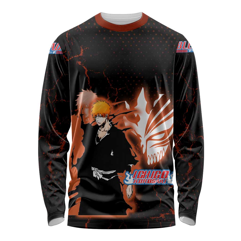 Ichigo Kurosaki Bleach Long Sleeve Shirt Fiery Anime Grunge Aesthetic