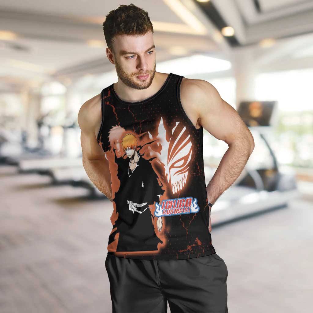 Ichigo Kurosaki Bleach Men Tank Top Fiery Anime Grunge Aesthetic