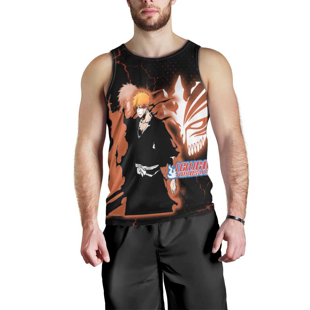 Ichigo Kurosaki Bleach Men Tank Top Fiery Anime Grunge Aesthetic
